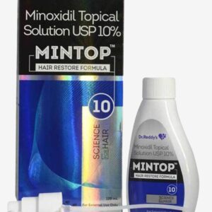 Mintop 10% Minoxidil solution by Dr. Reddy for promoting hair restoration and reducing hair thinning