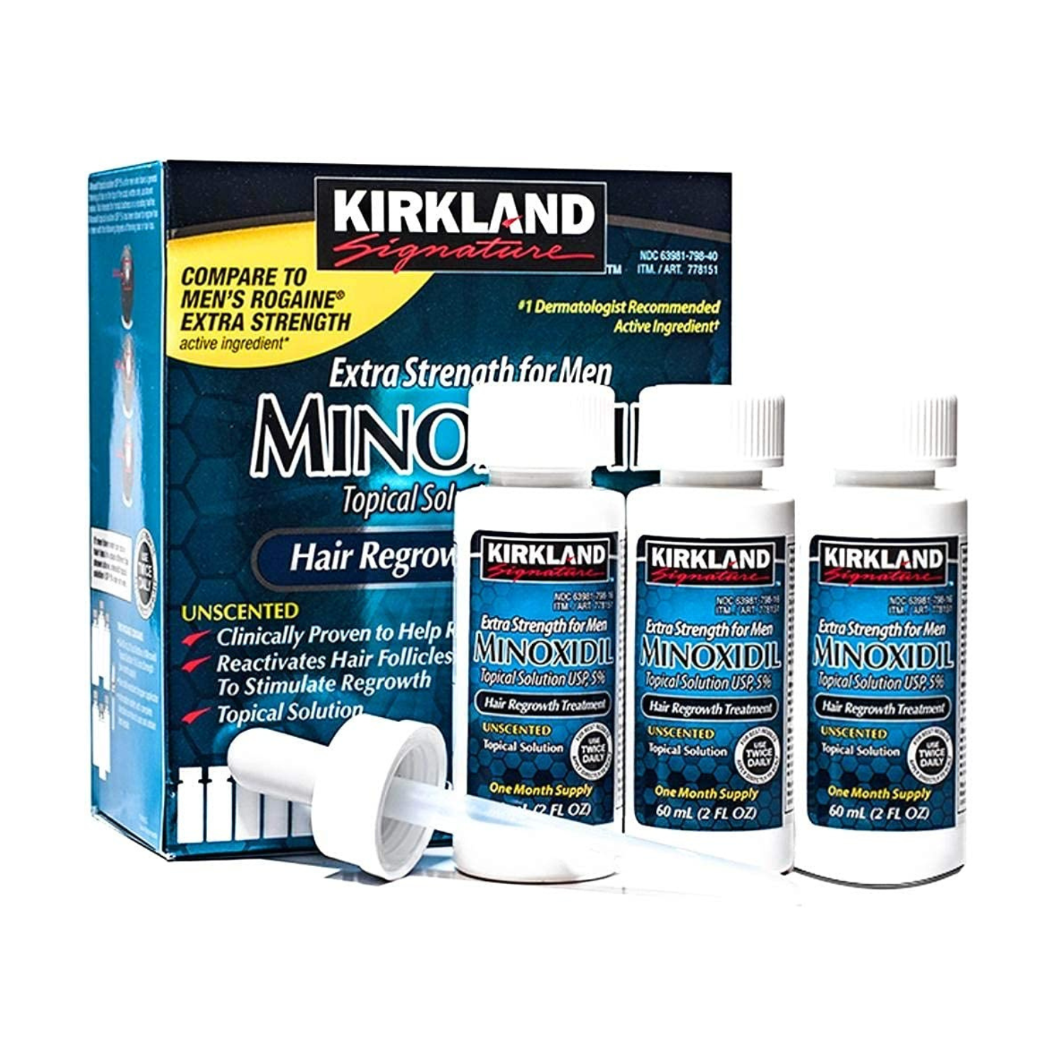 Hair Regrowth Solution with Kirkland Minoxidil 5% - Image 2