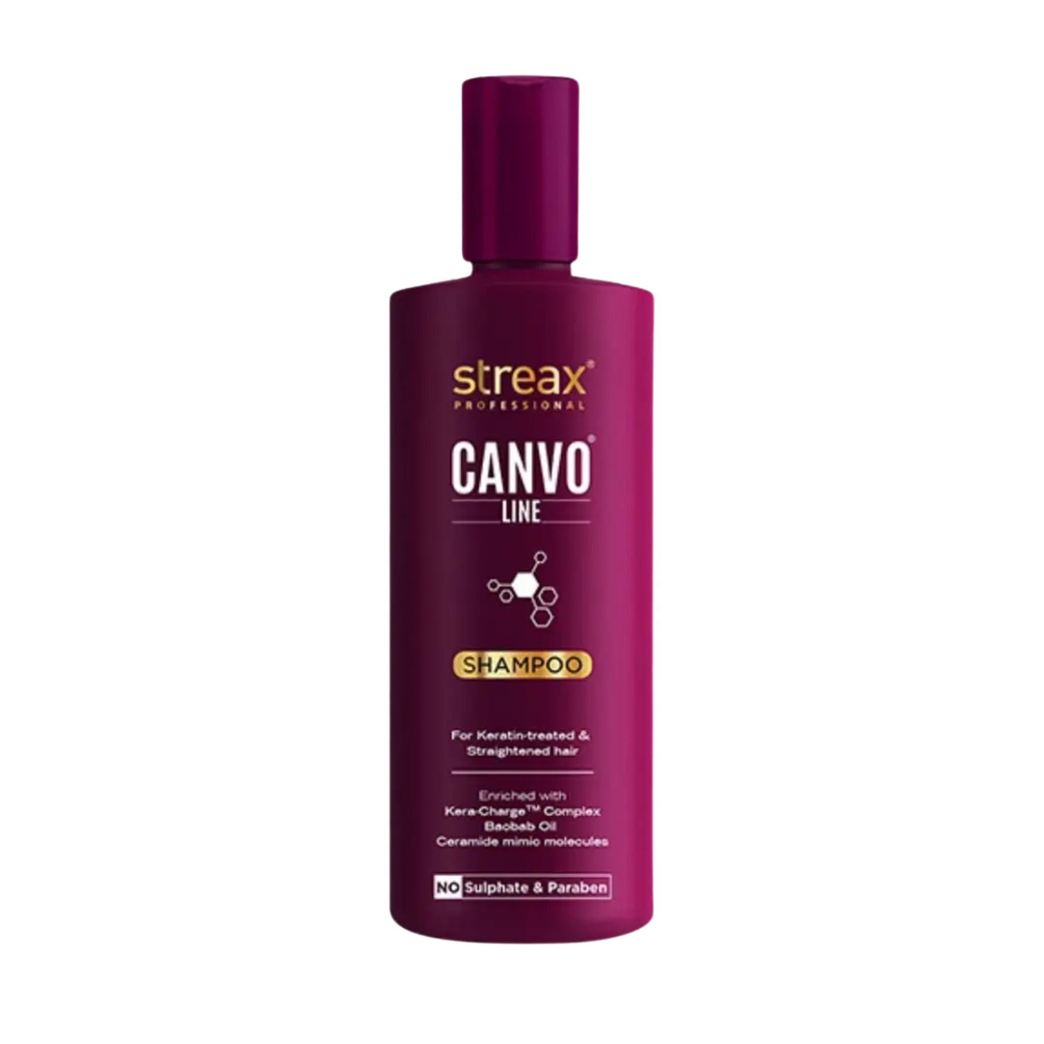 Streax Professional Canvo Line Shampoo Keratin-Treated & Straightened Hair 240g