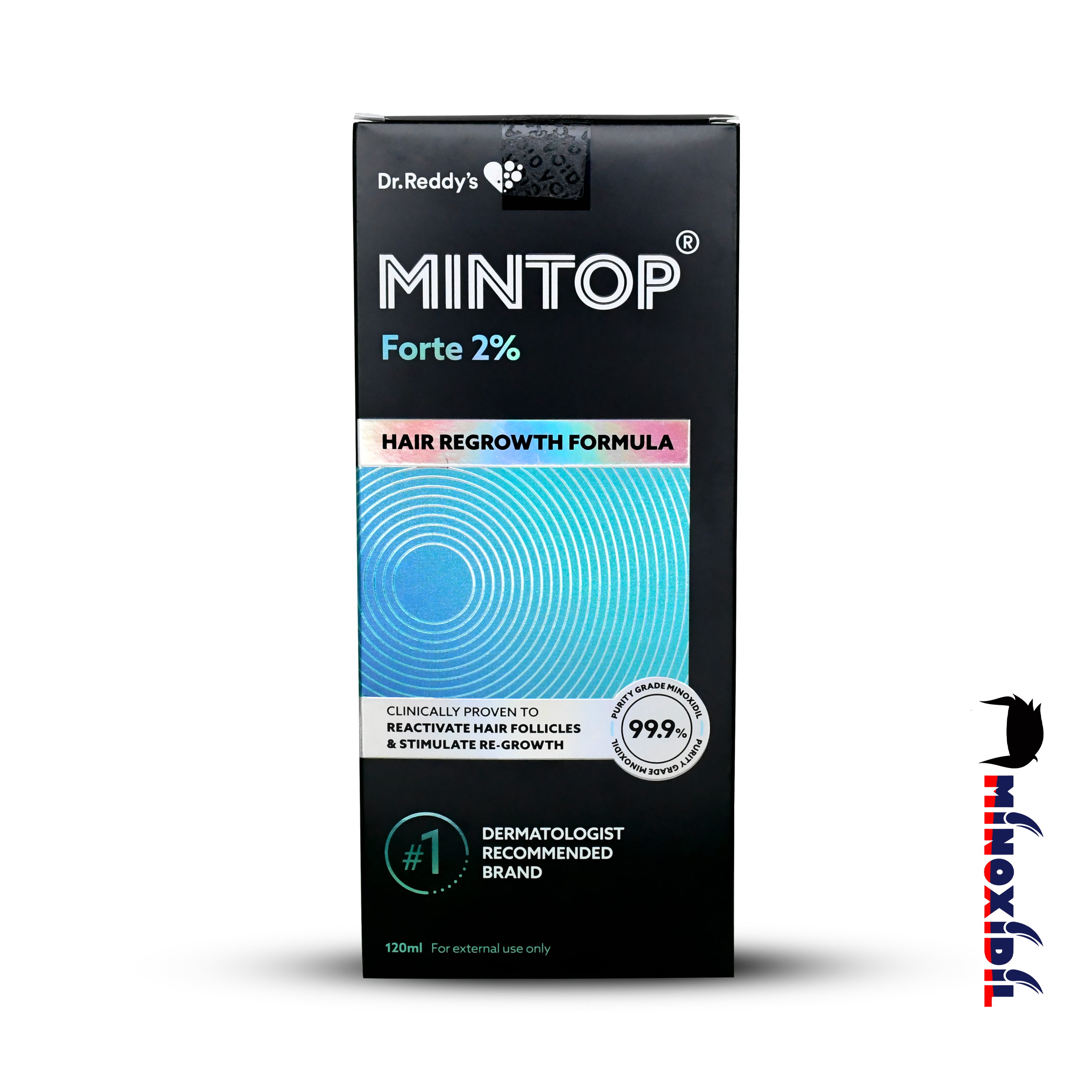 Dr. Reddy’s Mintop Forte 2% Minoxidil Solution 120ml – Effective Hair Regrowth Treatment for Women and Sensitive Scalps